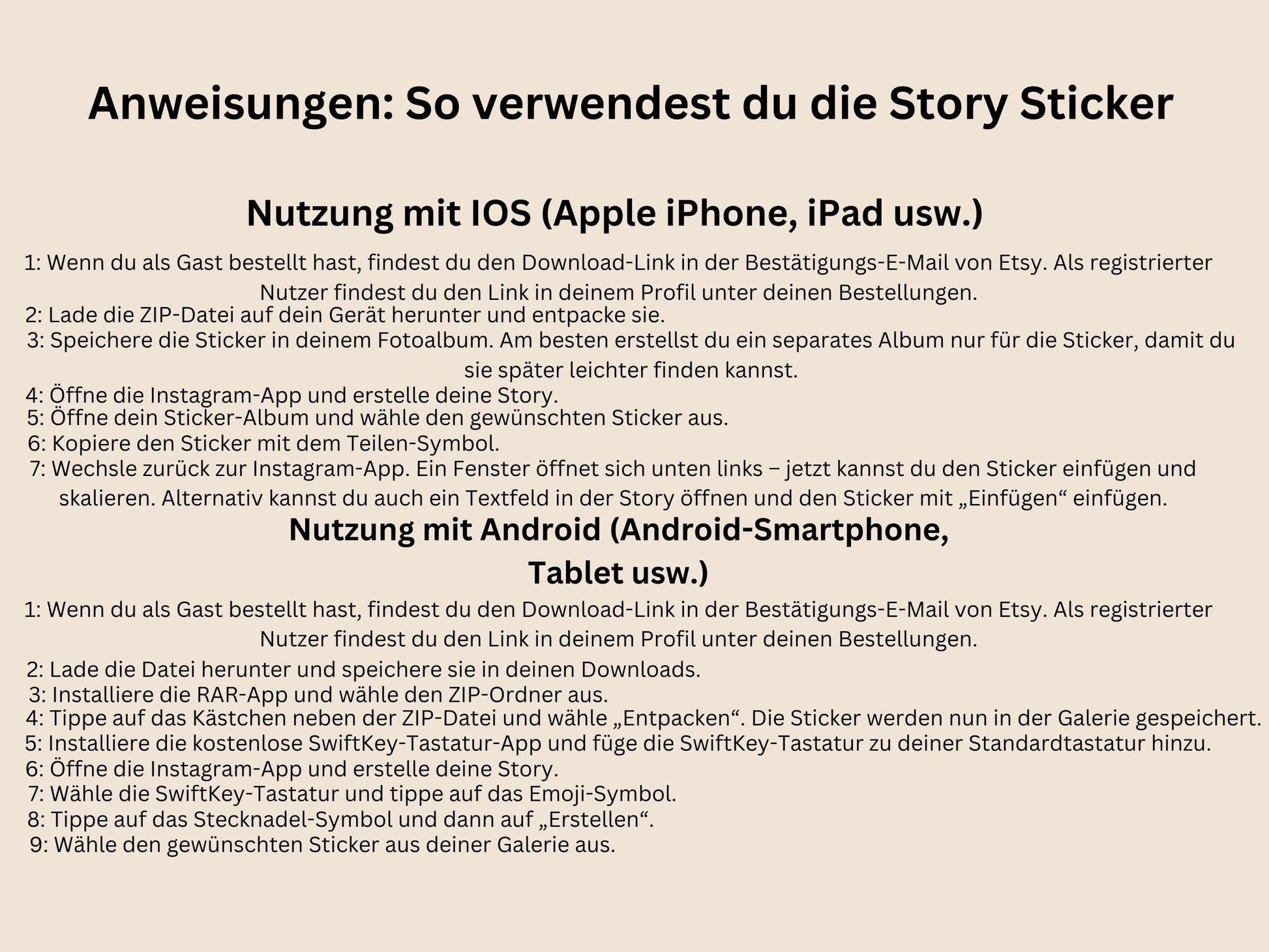 180 Instagram Story Sticker – Wochentage und Tagessprüche – Minimalistische Cliparts mit positiven Sprüchen für Alltag, Liebe, Familie