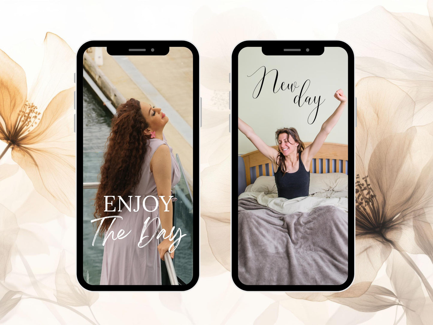 180 Instagram Story Sticker – Wochentage und Tagessprüche – Minimalistische Cliparts mit positiven Sprüchen für Alltag, Liebe, Familie