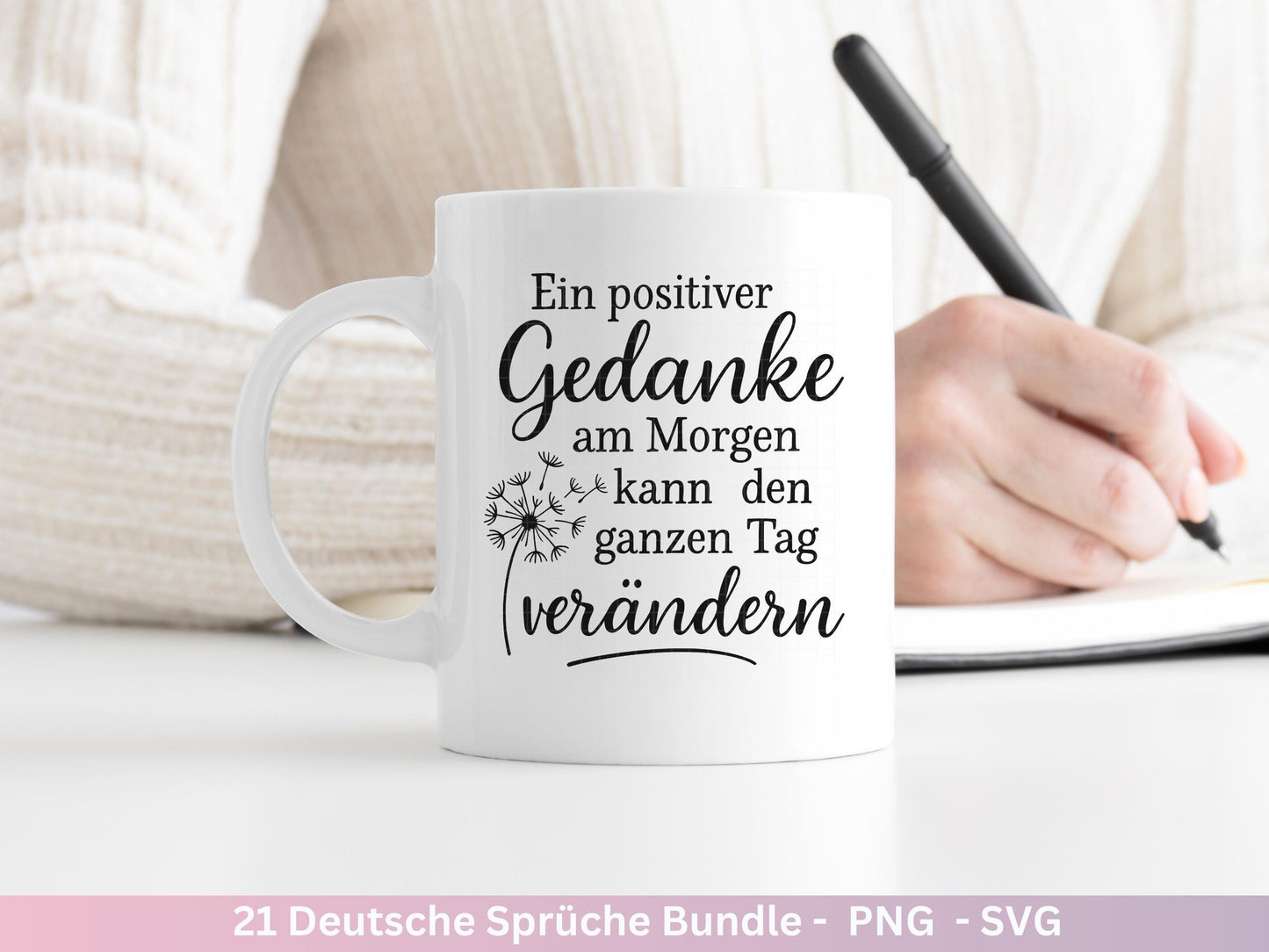 Deutsche Sprüche Plotterdatei – Positive Sprüche SVG | Inspirierende Zitate | Laserdatei Worte | Motivation Geschenk Freundin | Cricut