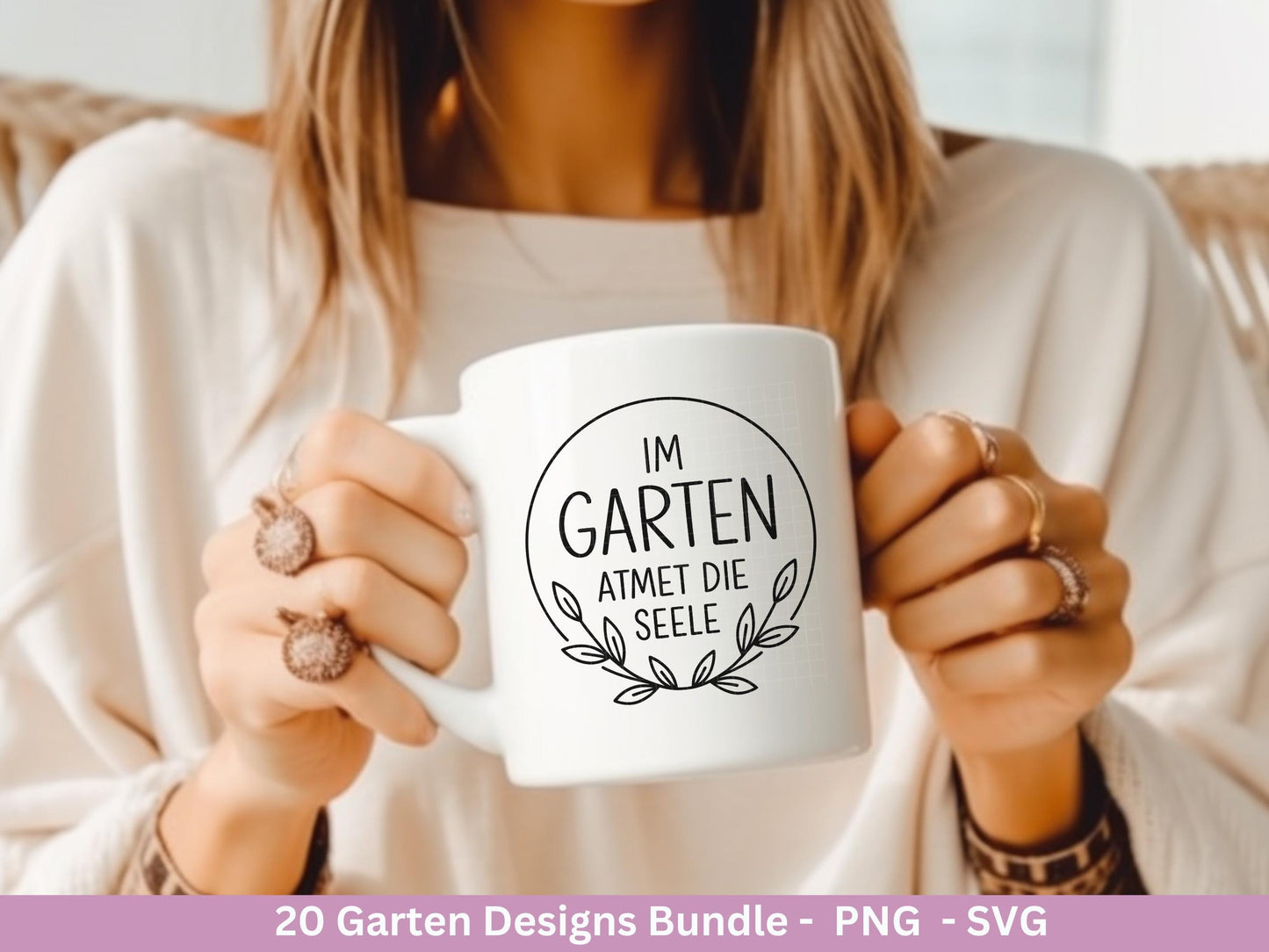 Garten Plotterdatei Bundle – Frühling SVG | Gartenliebe Sprüche | Kräuter Beet Schubkarre Gießkanne | Gartendeko Laserdatei | Cricut Datei