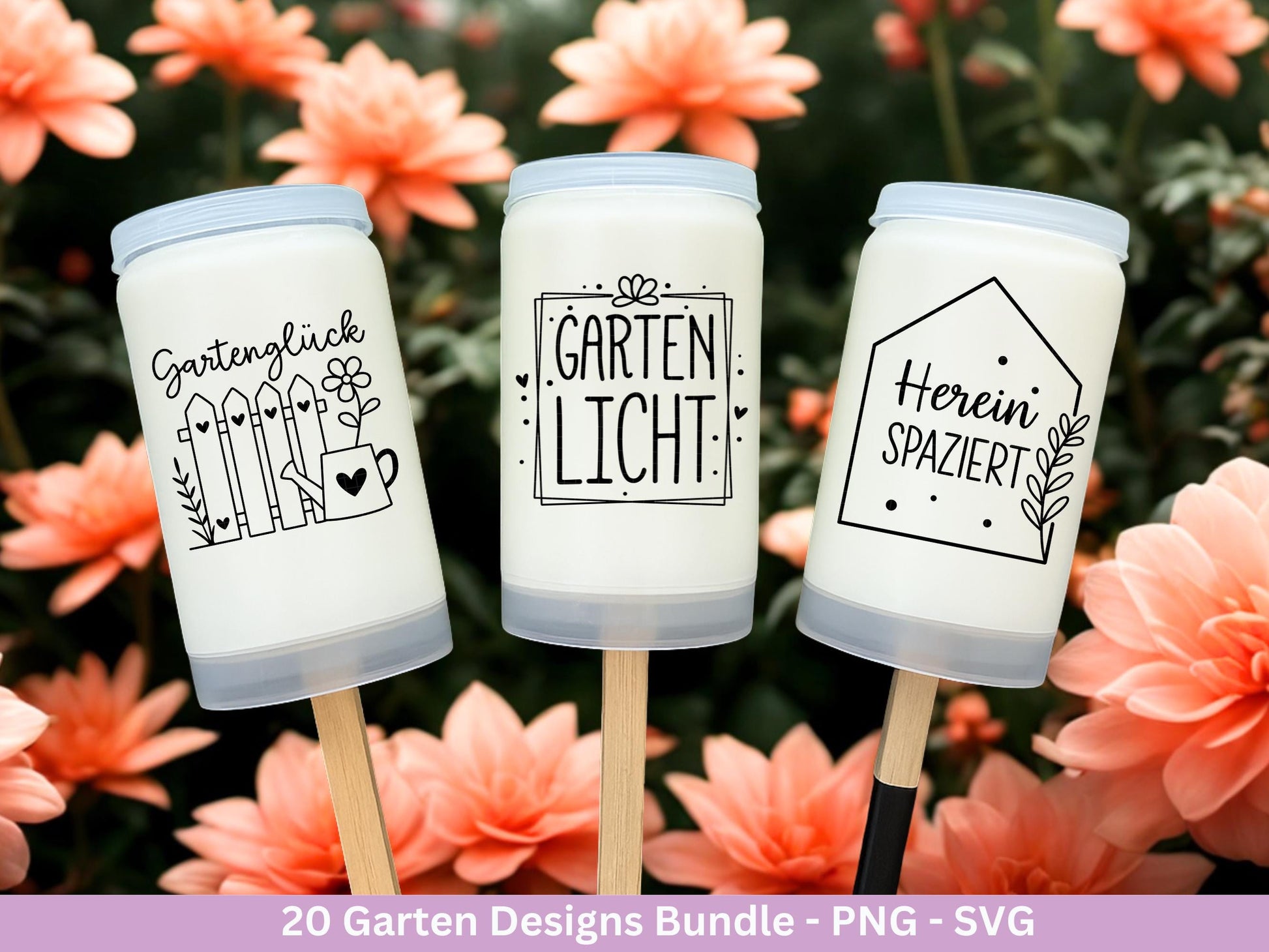 Garten Plotterdatei Bundle – Frühling SVG | Gartenliebe Sprüche Blumen & Gießkanne | Gartenglück Deko | Vogel Zaun Haus| Cricut Laserdatei