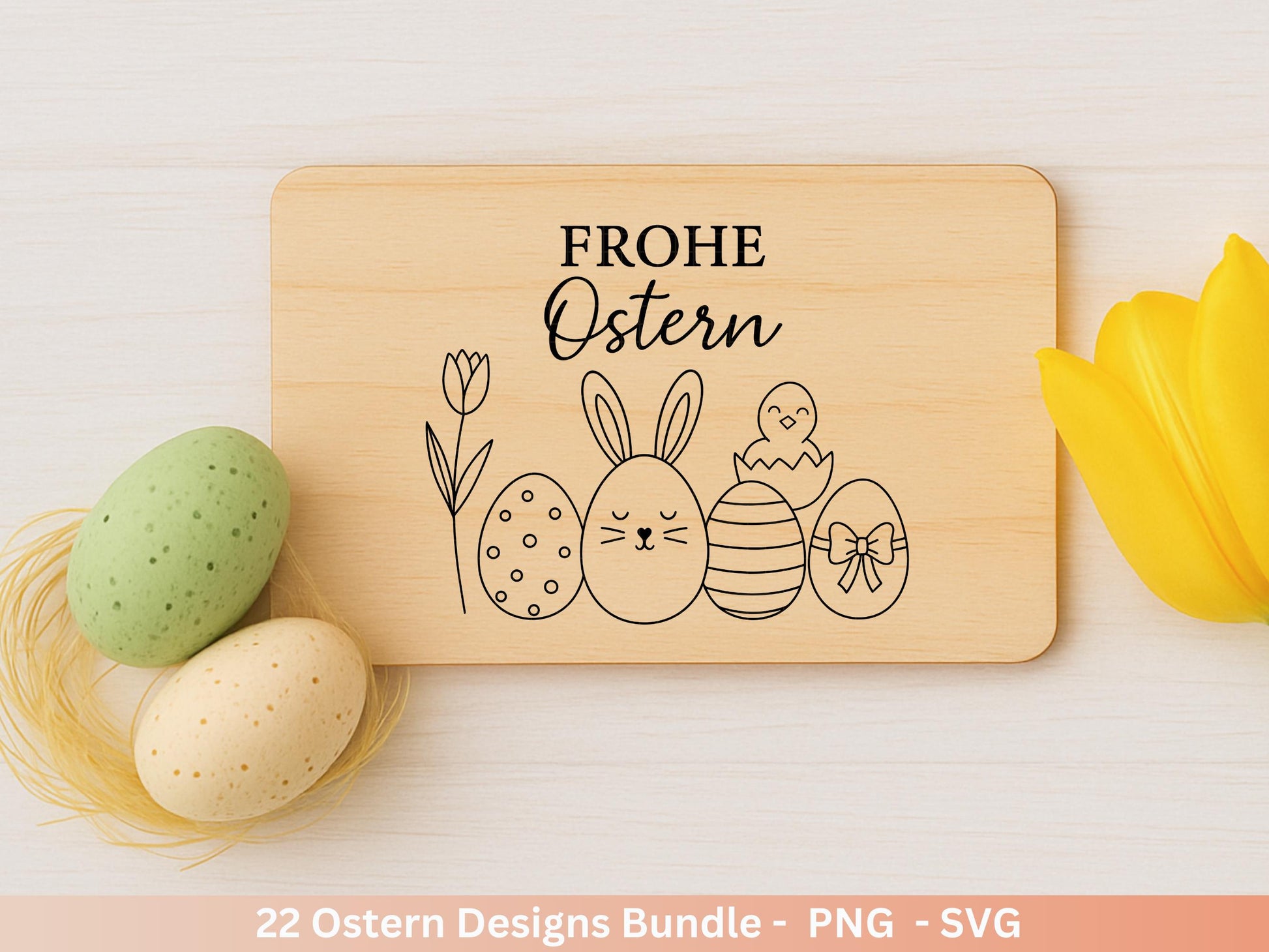 Ostern Plotterdatei Bundle – Süße Hasen & Frohe Ostern Sprüche | Deutsche Oster SVG | Frühlingsduft Motive | Cricut Silhouette Laserdatei
