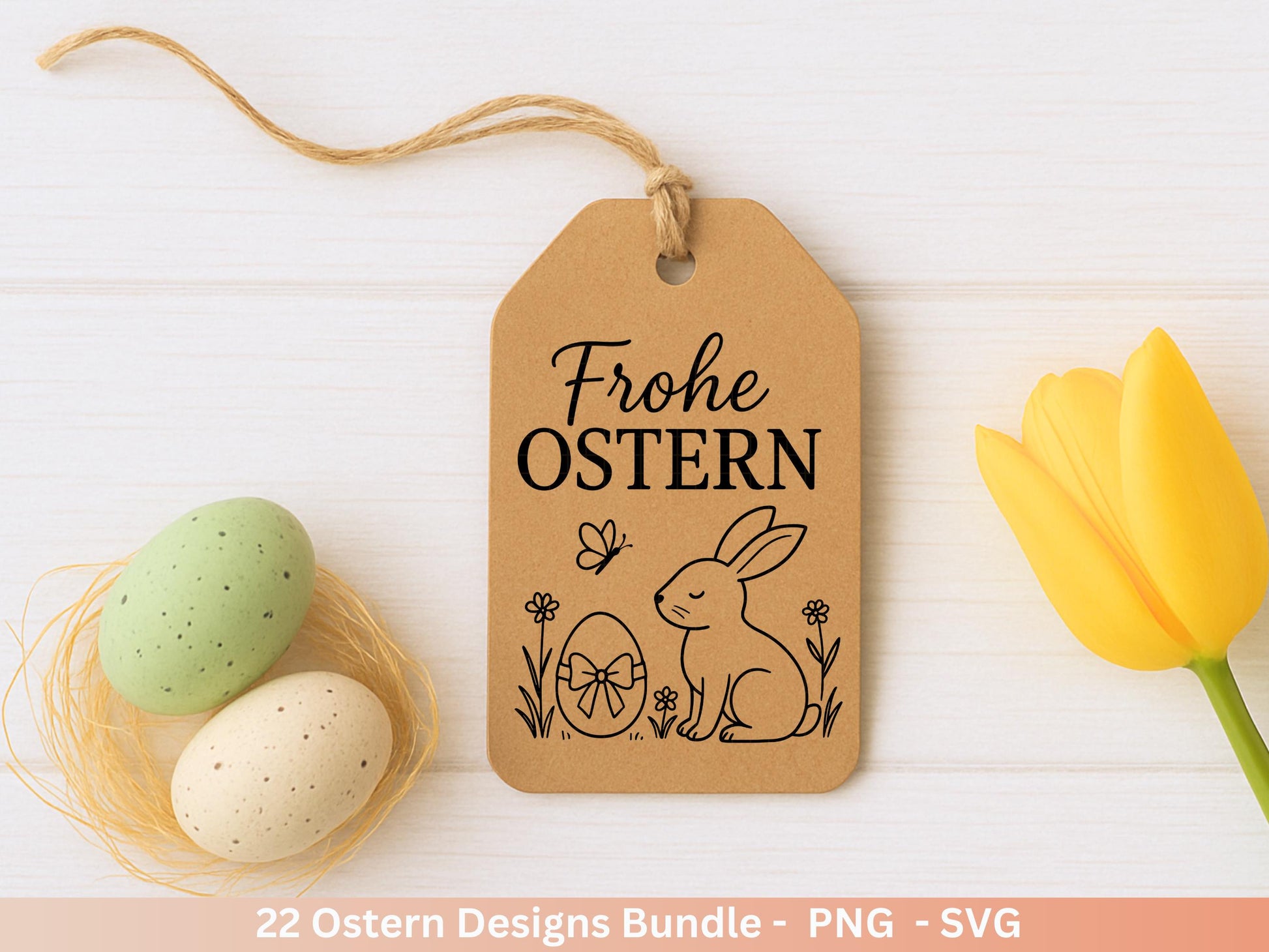 Ostern Plotterdatei Bundle – Süße Hasen & Frohe Ostern Sprüche | Deutsche Oster SVG | Frühlingsduft Motive | Cricut Silhouette Laserdatei