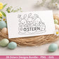 Ostern Plotterdatei Bundle – Süße Hasen Frohe Ostern Sprüche | Deutsche Oster SVG Designs | Ostergrüße Eiersuche Motive | Cricut Laserdatei