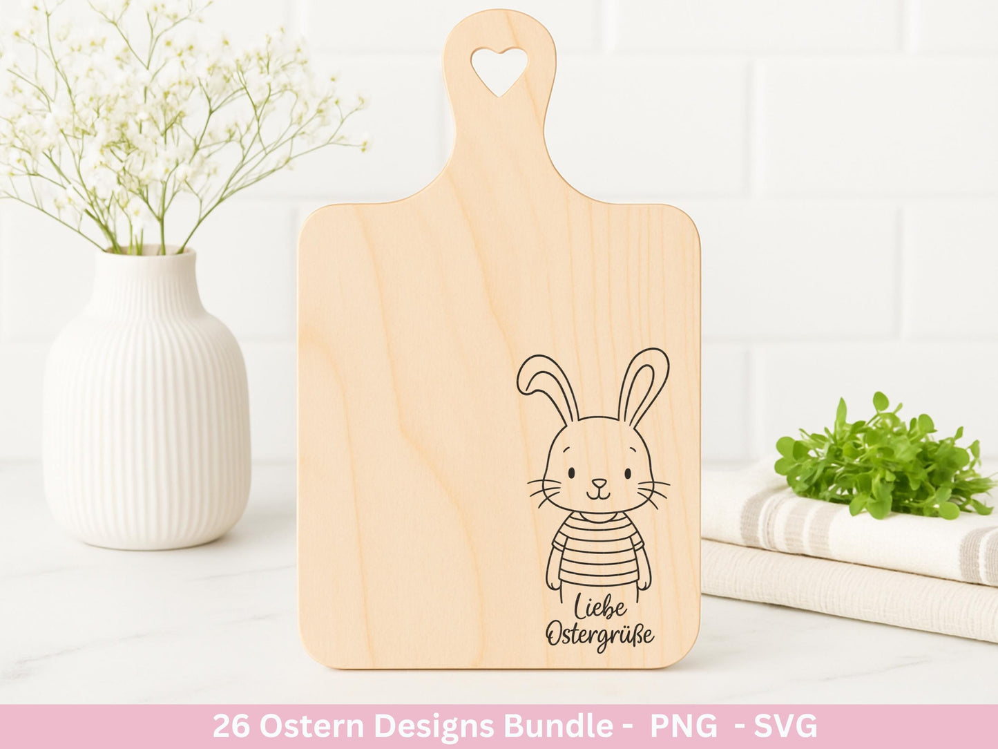 Ostern Plotterdatei Bundle – Süße Hasengesichter & Frohe Ostern Sprüche | Deutsche Oster SVG | Ostergrüße Motive | Cricut | Laserdatei Hase