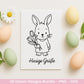 Ostern Plotterdatei Bundle – Süße Hasengesichter & Frohe Ostern Sprüche | Deutsche Oster SVG | Ostergrüße Motive | Cricut | Laserdatei Hase
