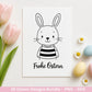 Ostern Plotterdatei Bundle – Süße Hasengesichter & Frohe Ostern Sprüche | Deutsche Oster SVG | Ostergrüße Motive | Cricut | Laserdatei Hase