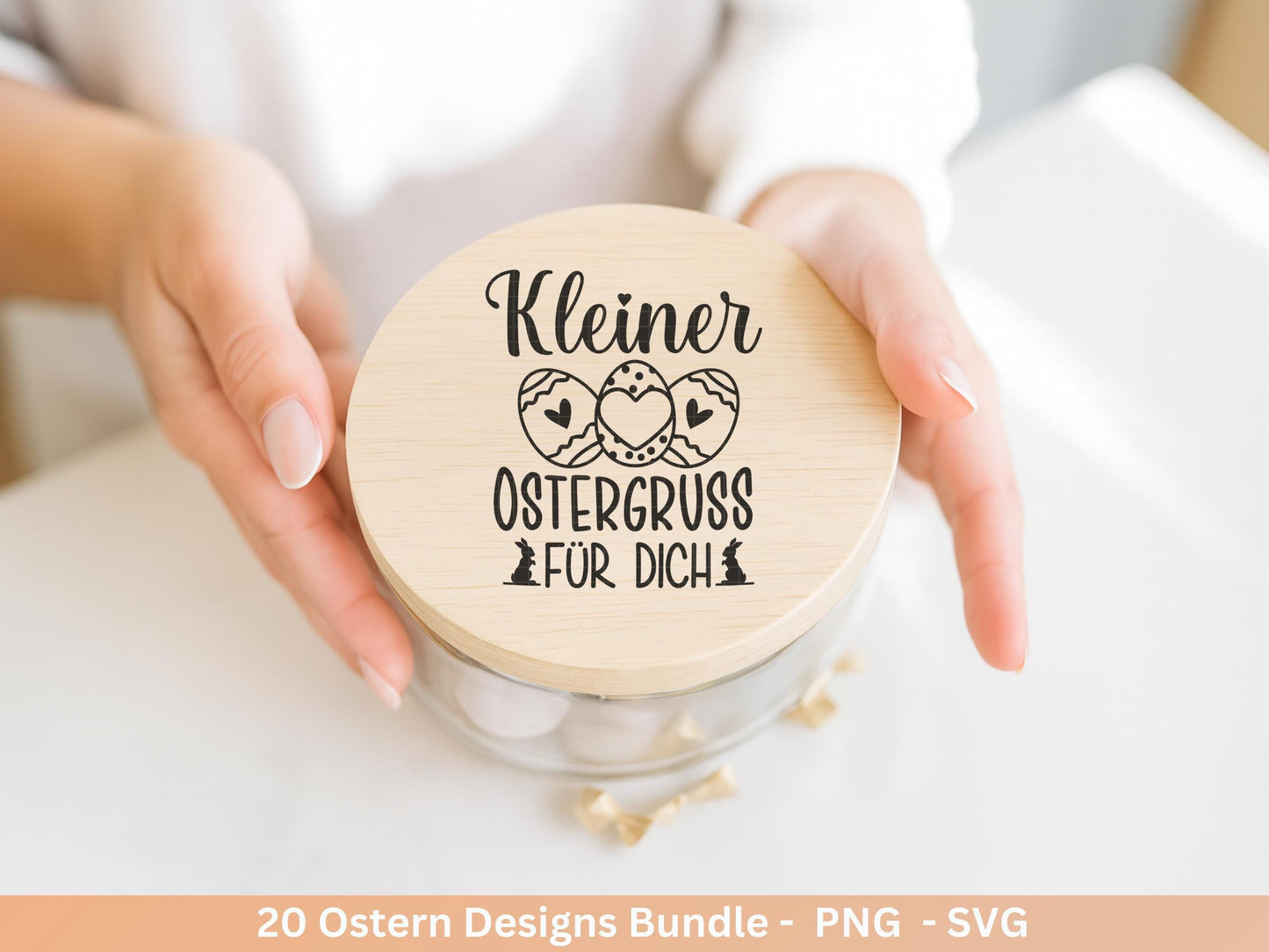 Ostern Plotterdatei Bundle – Deutsche Oster Sprüche Süße Hasen | Ostergruss Designs | Frohe Ostern SVG | Eiersuche Motive Cricut Laserdatei