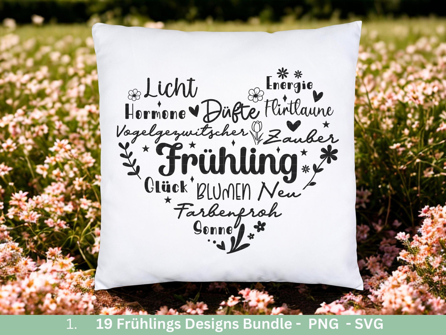Frühling Plotterdatei Bundle – Hallo Frühling Sprüche Blumen Hase | Deutsche Frühling SVG Designs | Frühlingszauber Motive Cricut Laserdatei