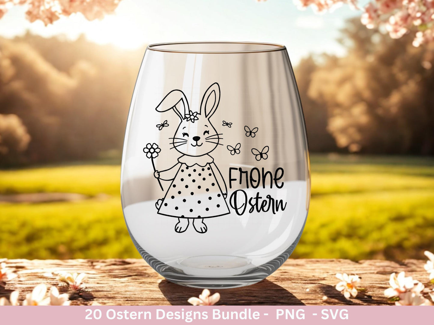 Ostern Plotterdatei Bundle – Süße Hasen & Frohe Ostern Sprüche | Deutsche Oster SVG Designs | Ostergrüße Motive Frühling | Cricut Laserdatei