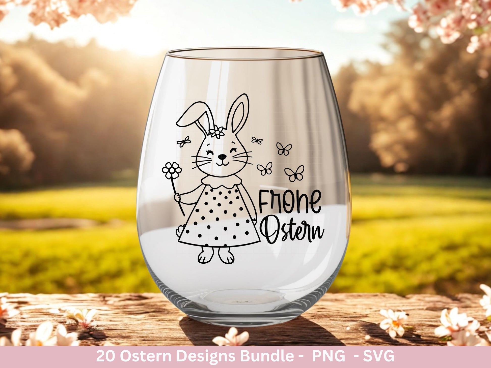 Ostern Plotterdatei Bundle – Süße Hasen & Frohe Ostern Sprüche | Deutsche Oster SVG Designs | Ostergrüße Motive Frühling | Cricut Laserdatei