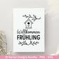 Garten Frühling Plotterdatei Bundle – Gartenliebe Sprüche & Motive | Deutsche Garten SVG Designs | Blumen Vogel Cricut Silhouette Laserdatei