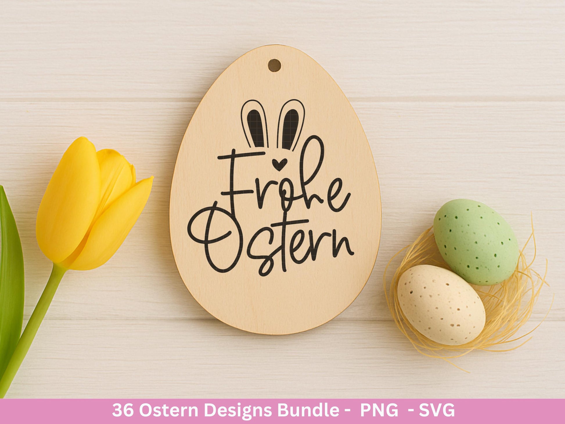 Ostern Plotterdatei Bundle – Frohe Ostern Sprüche & Hasen Designs | Deutsche Oster SVG | Eiersuche Ostergrüße | Cricut Silhouette Laserdatei