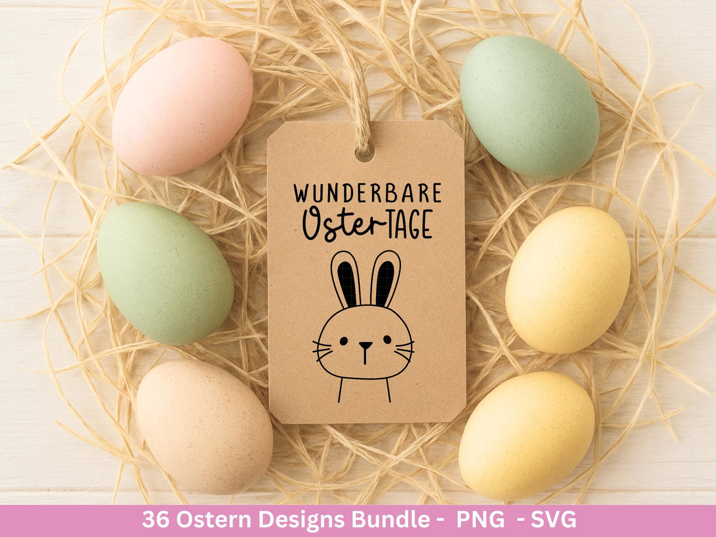 Ostern Plotterdatei Bundle – Frohe Ostern Sprüche & Hasen Designs | Deutsche Oster SVG | Eiersuche Ostergrüße | Cricut Silhouette Laserdatei