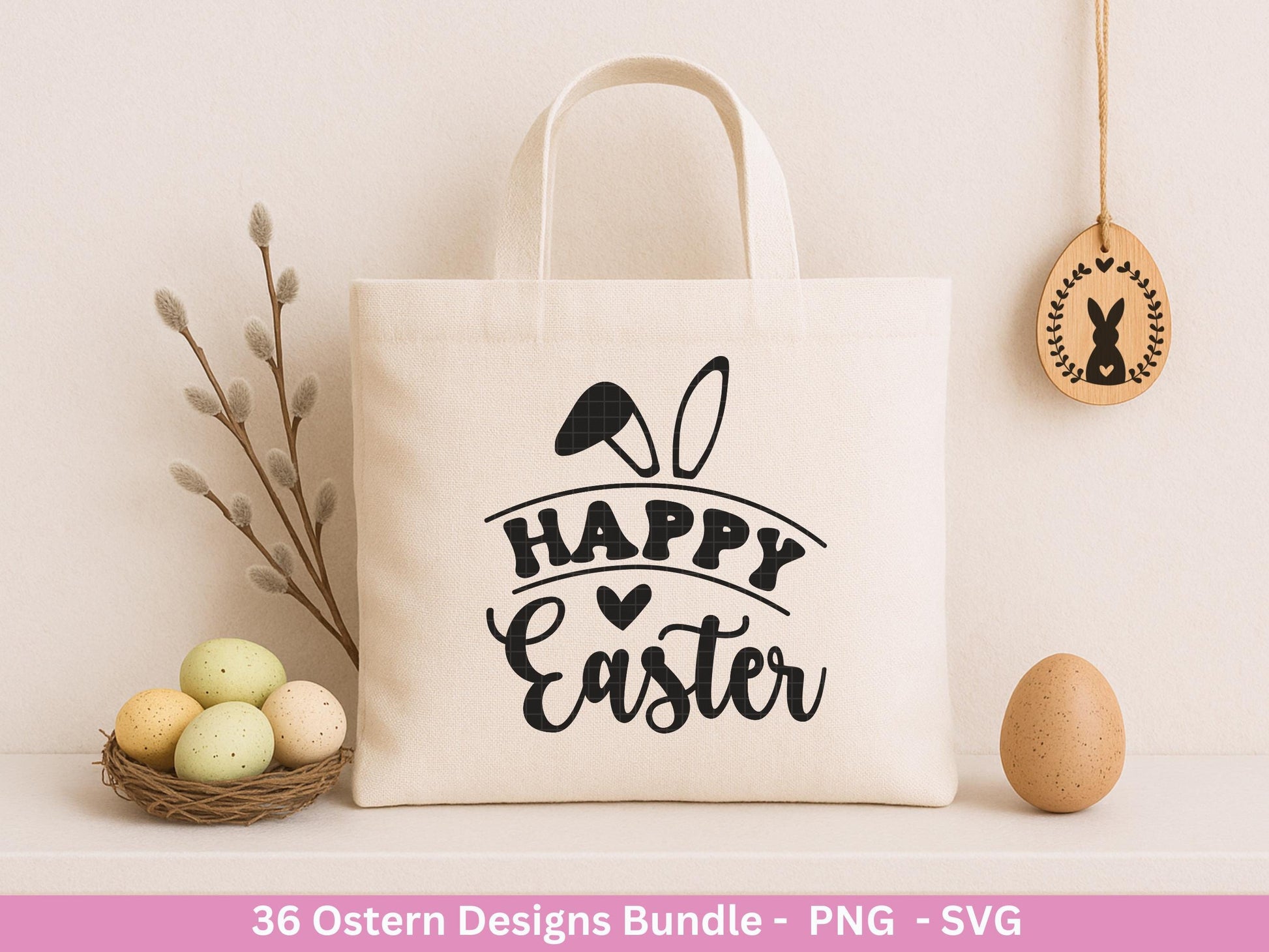 Ostern Plotterdatei Bundle – Frohe Ostern Sprüche & Hasen Designs | Deutsche Oster SVG | Eiersuche Ostergrüße | Cricut Silhouette Laserdatei
