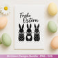 Ostern Plotterdatei Bundle – Frohe Ostern Hasen & Eier Design | Deutsche Oster SVG Motive | Ostergrüße Frühling Cricut Silhouette Laserdatei
