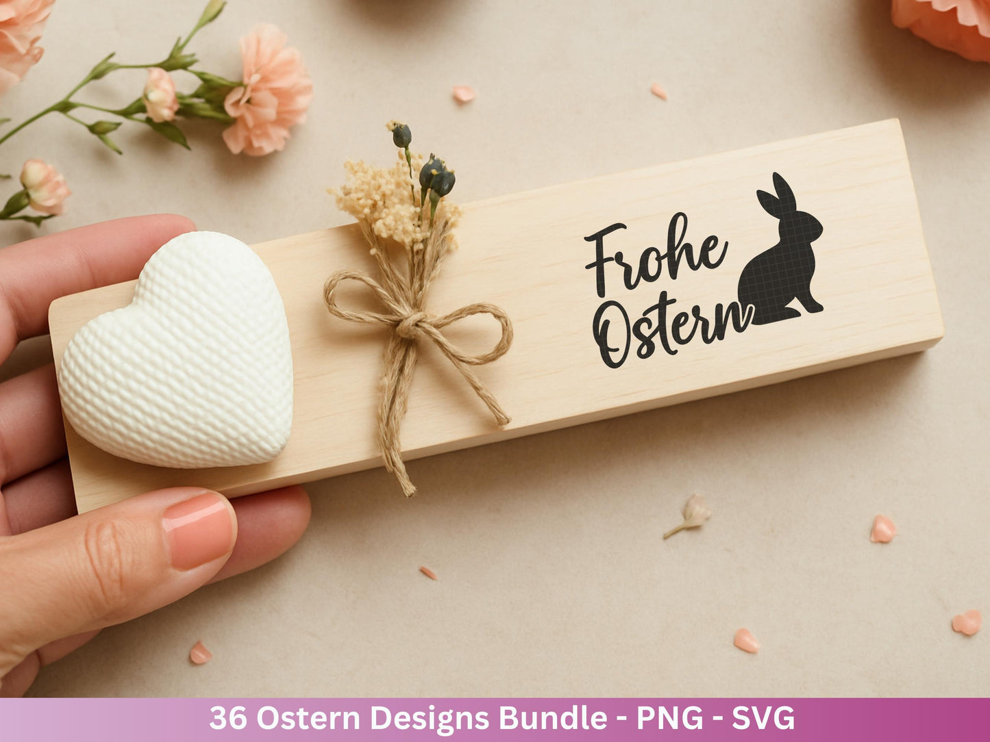 Ostern Plotterdatei Bundle – Frohe Ostern Hasen & Eier Design | Deutsche Oster SVG Motive | Ostergrüße Frühling Cricut Silhouette Laserdatei