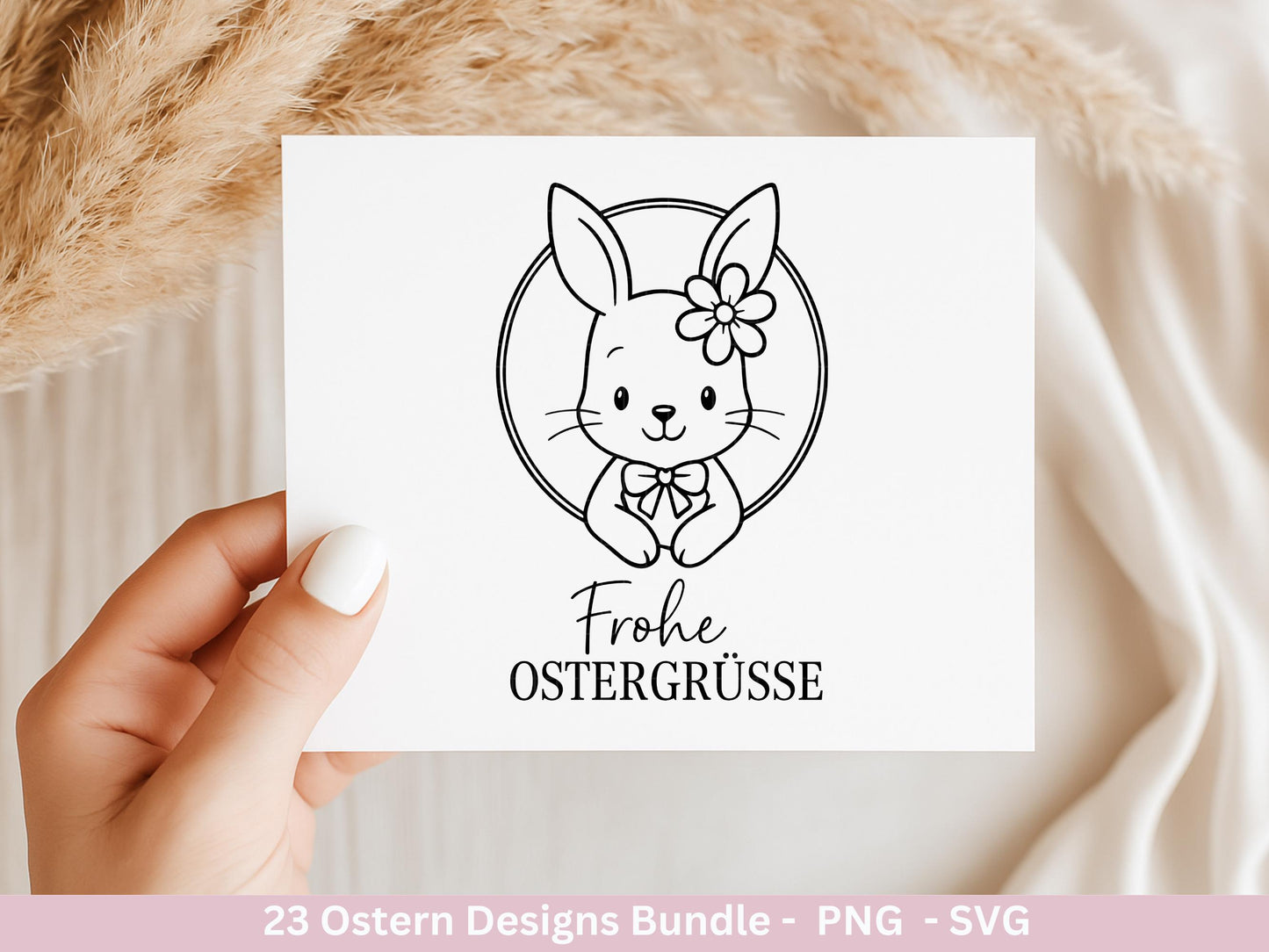 Ostern Plotterdatei Bundle – Süße Hasen & Frohe Ostergrüße | Deutsche Oster SVG Designs | Frühlingszauber Cricut Silhouette Laserdatei