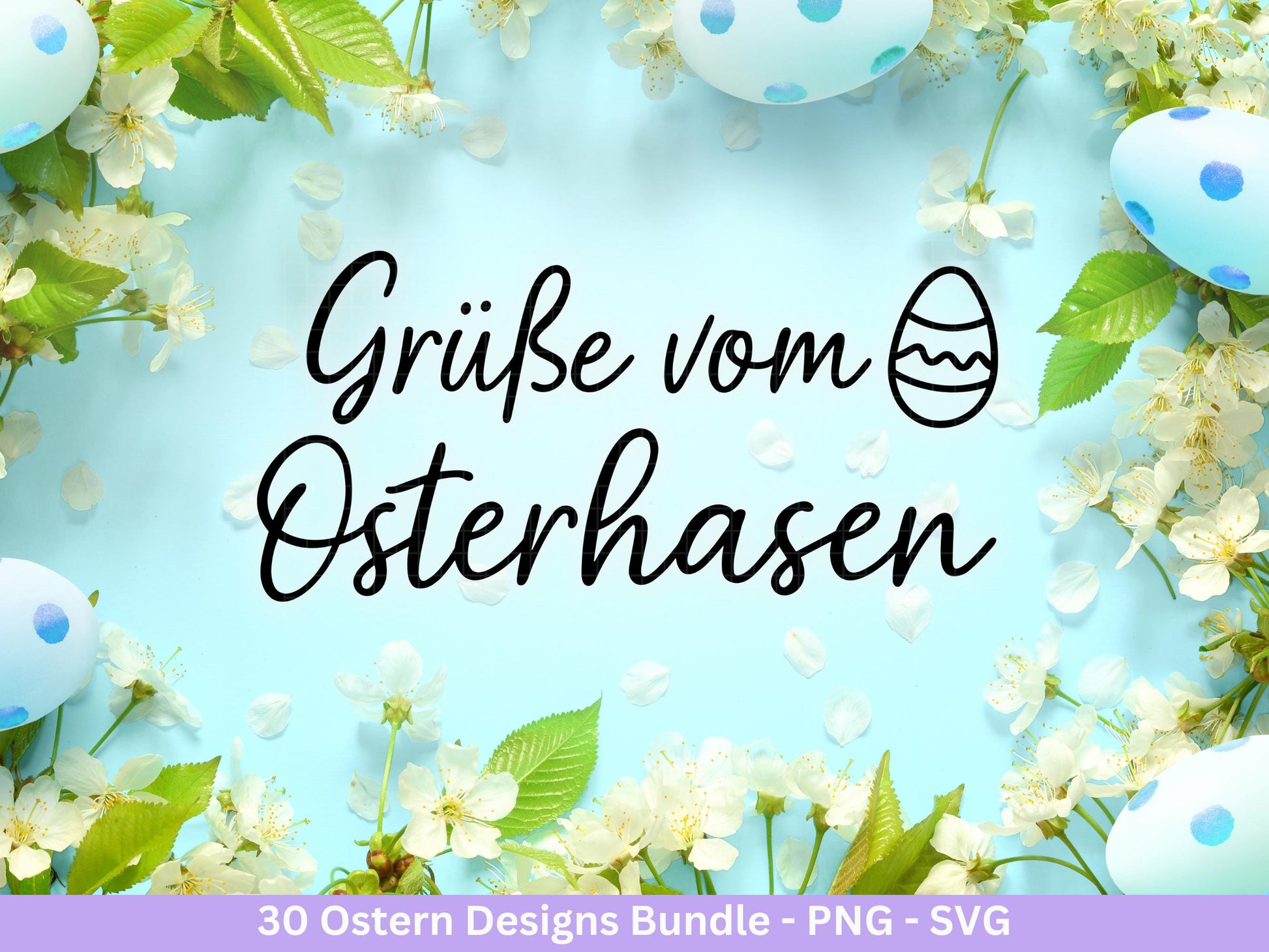 Ostern Plotterdatei Bundle – Frohe Ostern Sprüche & Hasen Designs | Deutsche Oster SVG Motive | Eiersuche Ostergrüße Cricut Laserdatei