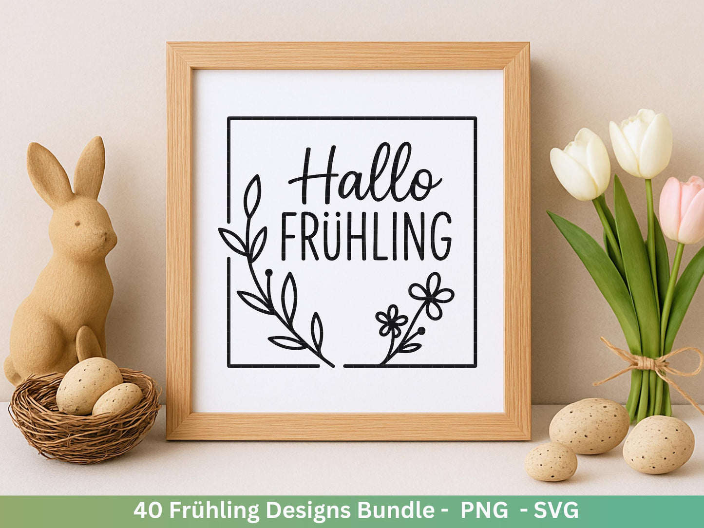 Frühling Plotterdatei Bundle – Blumen & Frühlingsgrüße | Deutsche Frühling SVG Designs | Frühlingszauber Cricut Silhouette Laserdatei