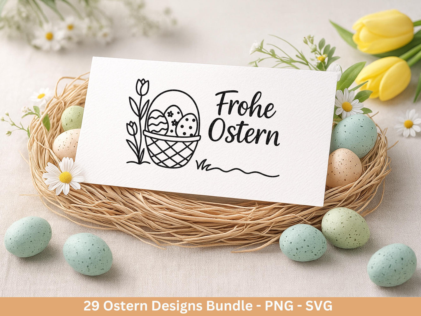 Ostern Plotterdatei Bundle – Frohe Ostern Sprüche Hasen | Deutsche Oster SVG Designs | Ostergrüße Frühling | Cricut Silhouette Laserdatei