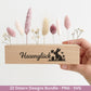 Ostern Plotterdatei Bundle – Silhouetten Hasen & Osterwörter | Deutsche Oster SVG Designs | Frühling Cricut Laserdatei Scherenschnitt Set