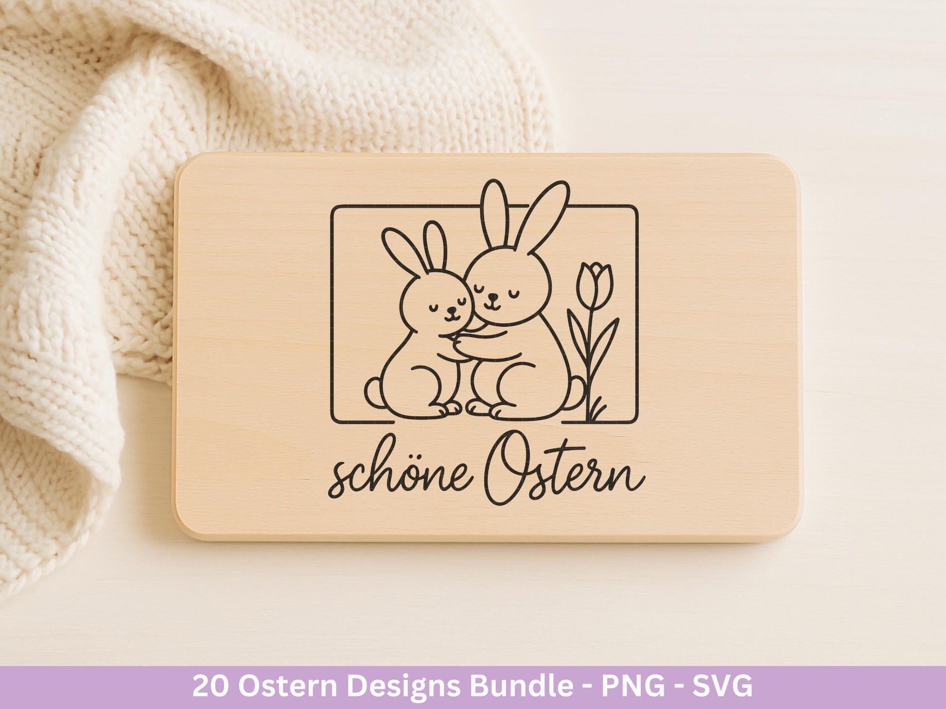 Ostern Plotterdatei Bundle – Süße Hasen Frohe Ostern Sprüche | Deutsche Oster SVG Designs | Ostergrüße Frühling Cricut Laserdatei Geschenk