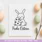Ostern Plotterdatei Bundle – Süße Hasen Frohe Ostern Sprüche | Deutsche Oster SVG Designs | Ostergrüße Frühling Cricut Laserdatei Geschenk