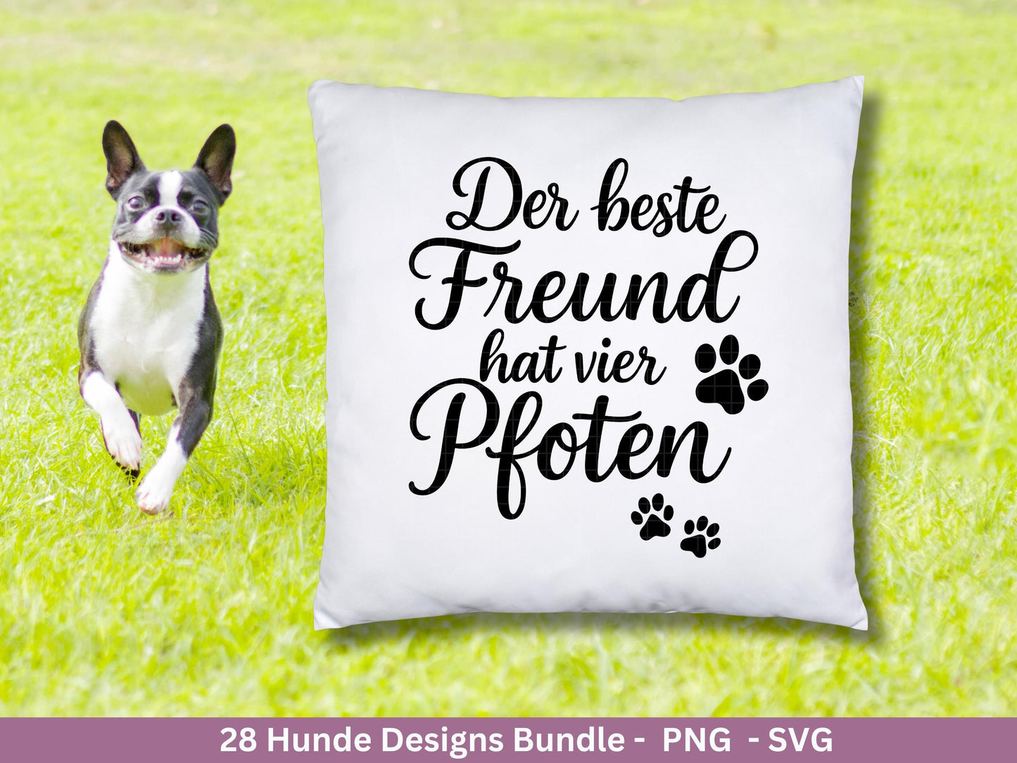 Hunde Plotterdatei Bundle – Lustige Hund Sprüche & Pfoten Motive | Deutsche Hund SVG Designs | Cricut Silhouette Laserdatei Geschenkidee