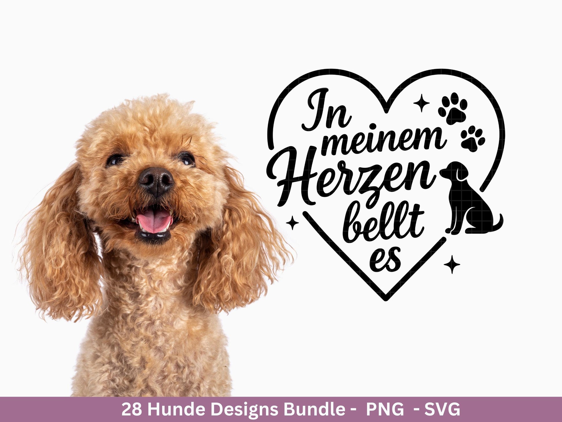Hunde Plotterdatei Bundle – Lustige Hund Sprüche & Pfoten Motive | Deutsche Hund SVG Designs | Cricut Silhouette Laserdatei Geschenkidee