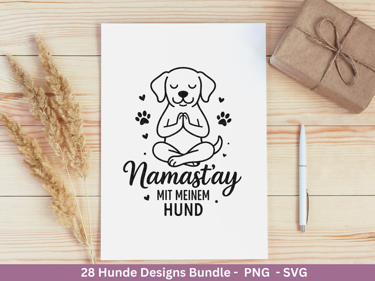 Hunde Plotterdatei Bundle – Lustige Hund Sprüche & Pfoten Motive | Deutsche Hund SVG Designs | Cricut Silhouette Laserdatei Geschenkidee