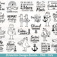Maritim Plotterdatei Bundle – Küstenkind Sprüche & Möwen Designs | Nordsee Ostsee Meer SVG | Strandliebe Anker Waves Cricut Laserdatei