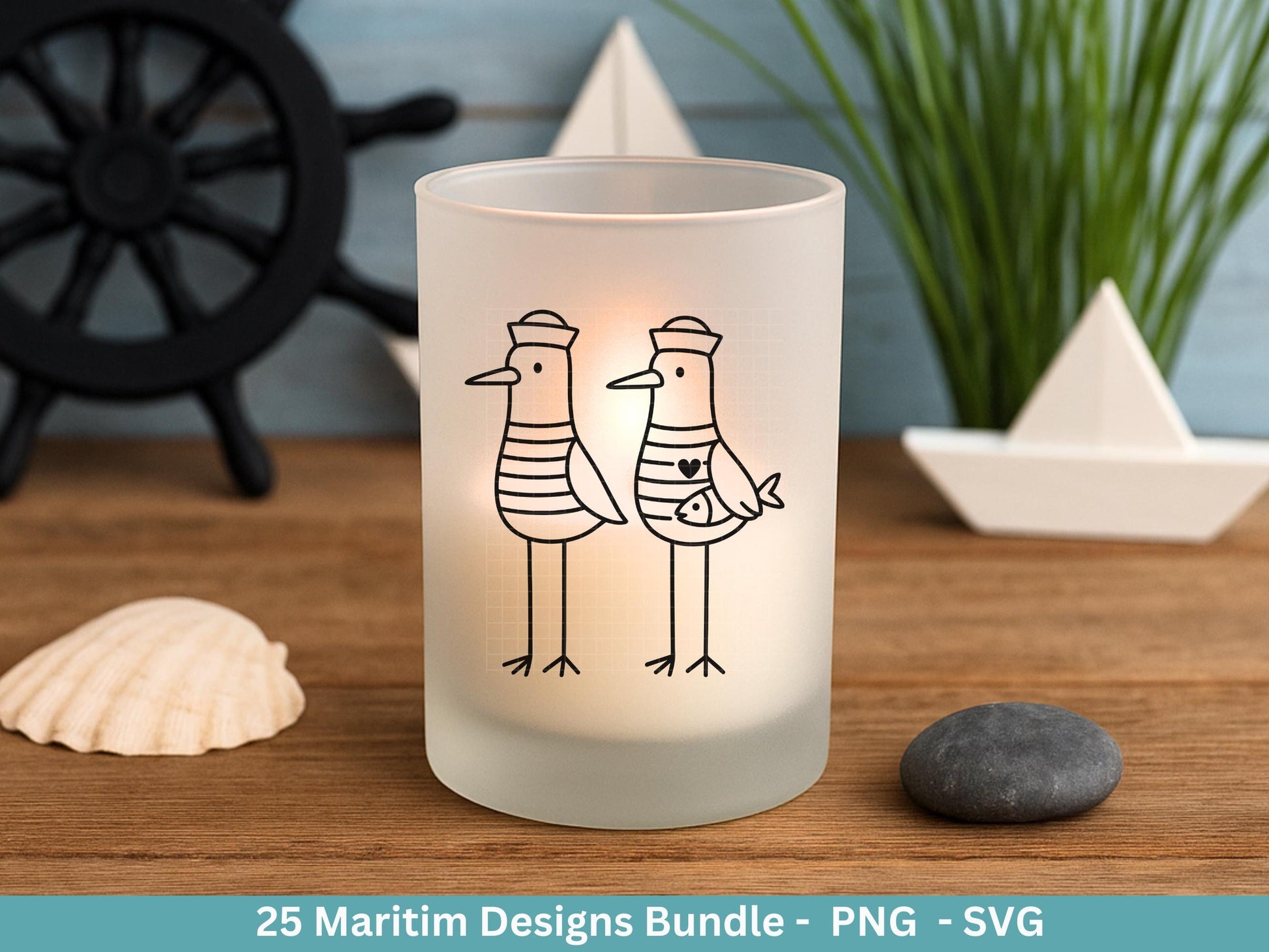 Maritim Plotterdatei Bundle – Küstenkind Sprüche & Möwen Designs | Nordsee Ostsee Meer SVG | Strandliebe Anker Waves Cricut Laserdatei