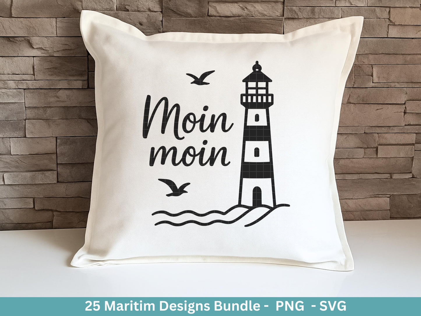 Maritim Plotterdatei Bundle – Küstenkind Sprüche & Möwen Designs | Nordsee Ostsee Meer SVG | Strandliebe Anker Waves Cricut Laserdatei
