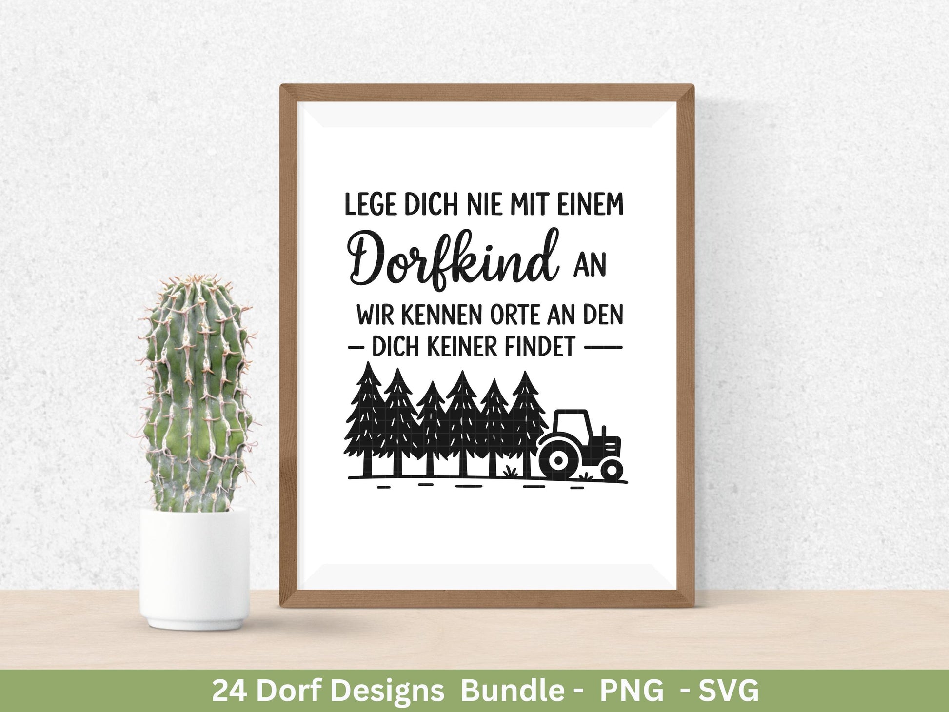 Dorfleben Plotterdatei Bundle – Dorfkind Sprüche & Bauernhof Motive | Landliebe SVG Designs | Traktor Tierliebe Cricut Silhouette Laserdatei