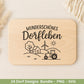 Dorfleben Plotterdatei Bundle – Dorfkind Sprüche & Bauernhof Motive | Landliebe SVG Designs | Traktor Tierliebe Cricut Silhouette Laserdatei