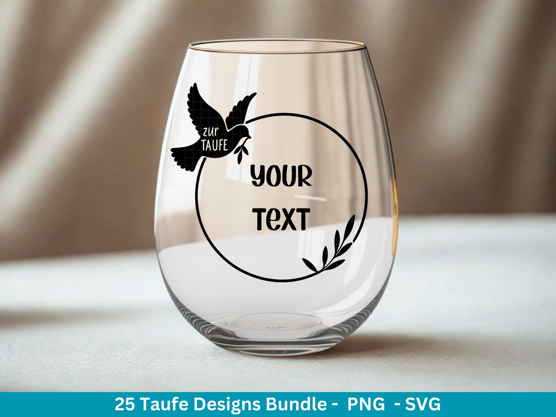 Taufe Plotterdatei Bundle – Einladung Taufe & Segenswünsche | Christliche SVG Designs | Taufkind Symbole Kreuz Kommunion Cricut Laserdatei