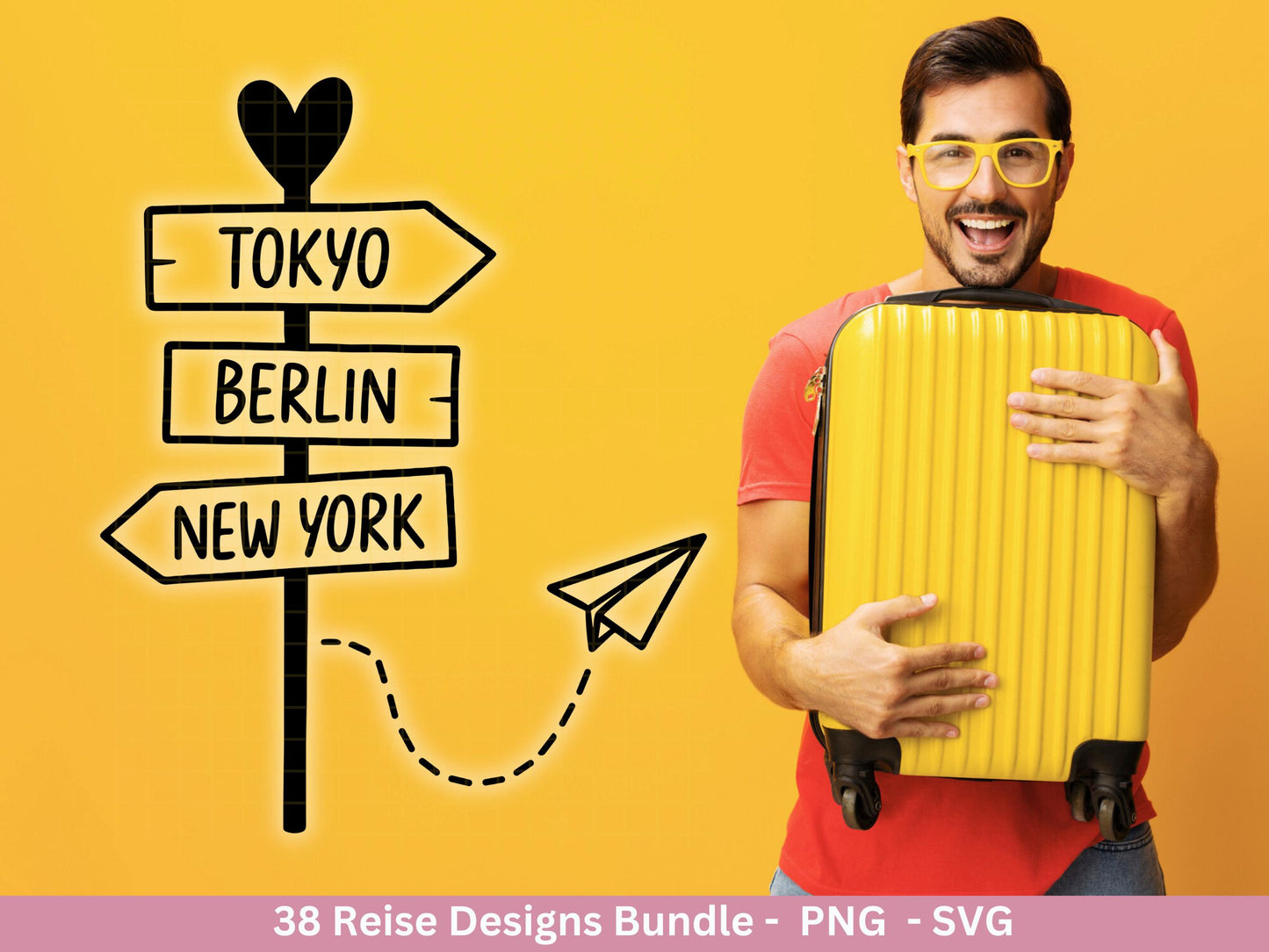 Reise Plotterdatei Bundle – Urlaub Sprüche & Abenteuer Motive | Travel SVG Designs | Sommer Meerweh Koffer Cricut Silhouette Laserdatei