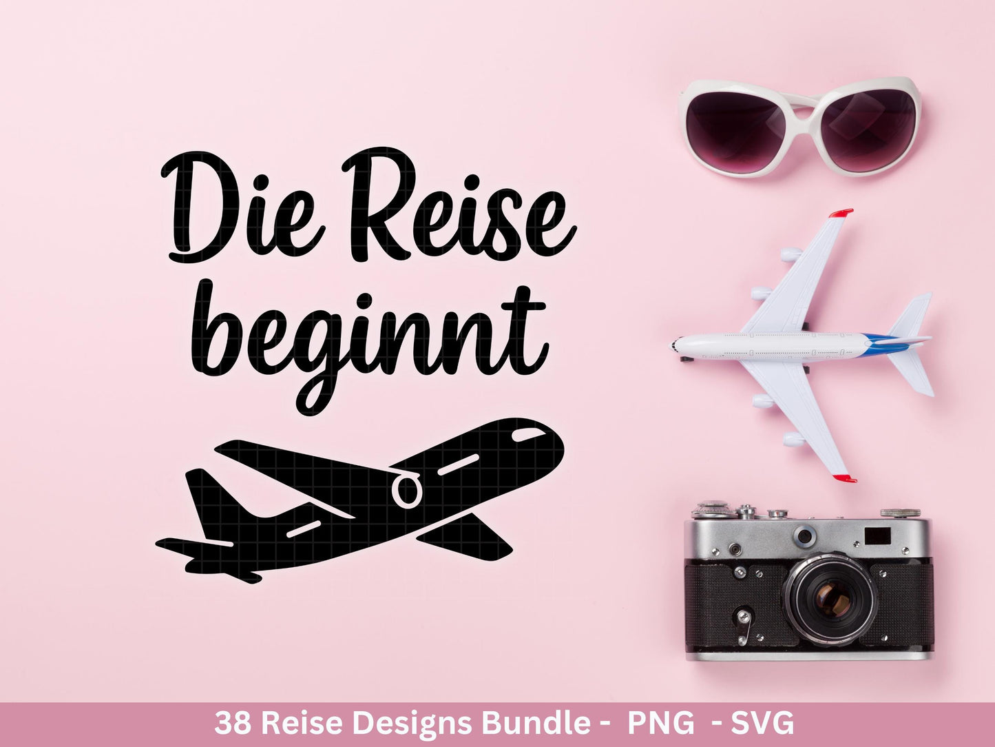Reise Plotterdatei Bundle – Urlaub Sprüche & Abenteuer Motive | Travel SVG Designs | Sommer Meerweh Koffer Cricut Silhouette Laserdatei
