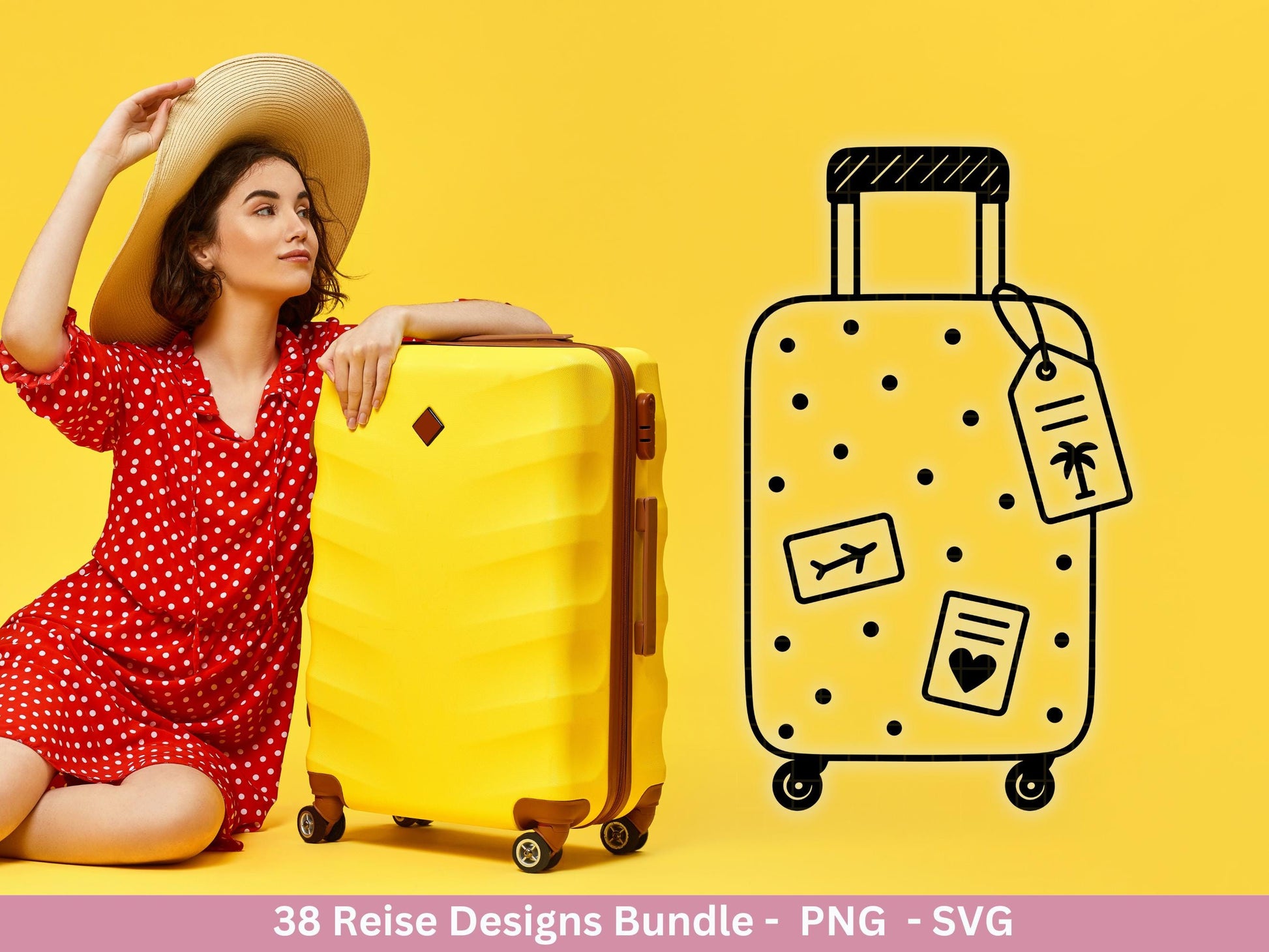Reise Plotterdatei Bundle – Urlaub Sprüche & Abenteuer Motive | Travel SVG Designs | Sommer Meerweh Koffer Cricut Silhouette Laserdatei