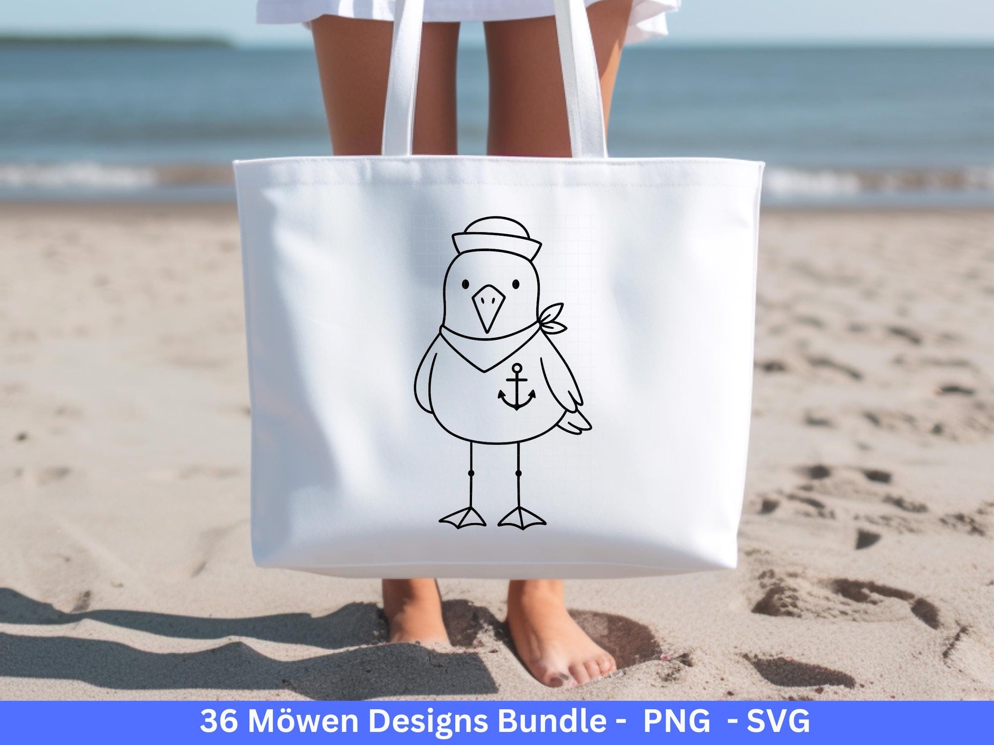 Möwen Plotterdatei Bundle – Maritime Seemanns Möwe Designs | Moin Nordsee Ostsee SVG | Küstenkind Anker Sommer Meer Cricut Laserdatei