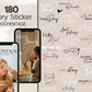 180 Instagram Story Sticker – Wochentage und Tagessprüche – Minimalistische Cliparts mit positiven Sprüchen für Alltag, Liebe, Familie