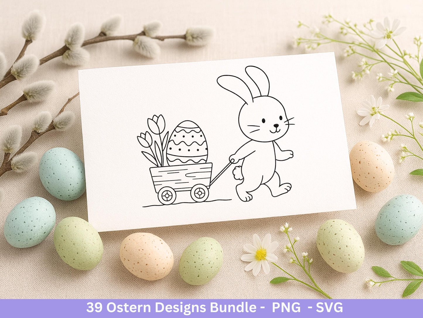 Ostern Plotterdatei Bundle – Süße Hasen & Ostergrüße Designs | Deutsche Oster SVG Motive | Frühling Ostern Cricut Silhouette Laserdatei