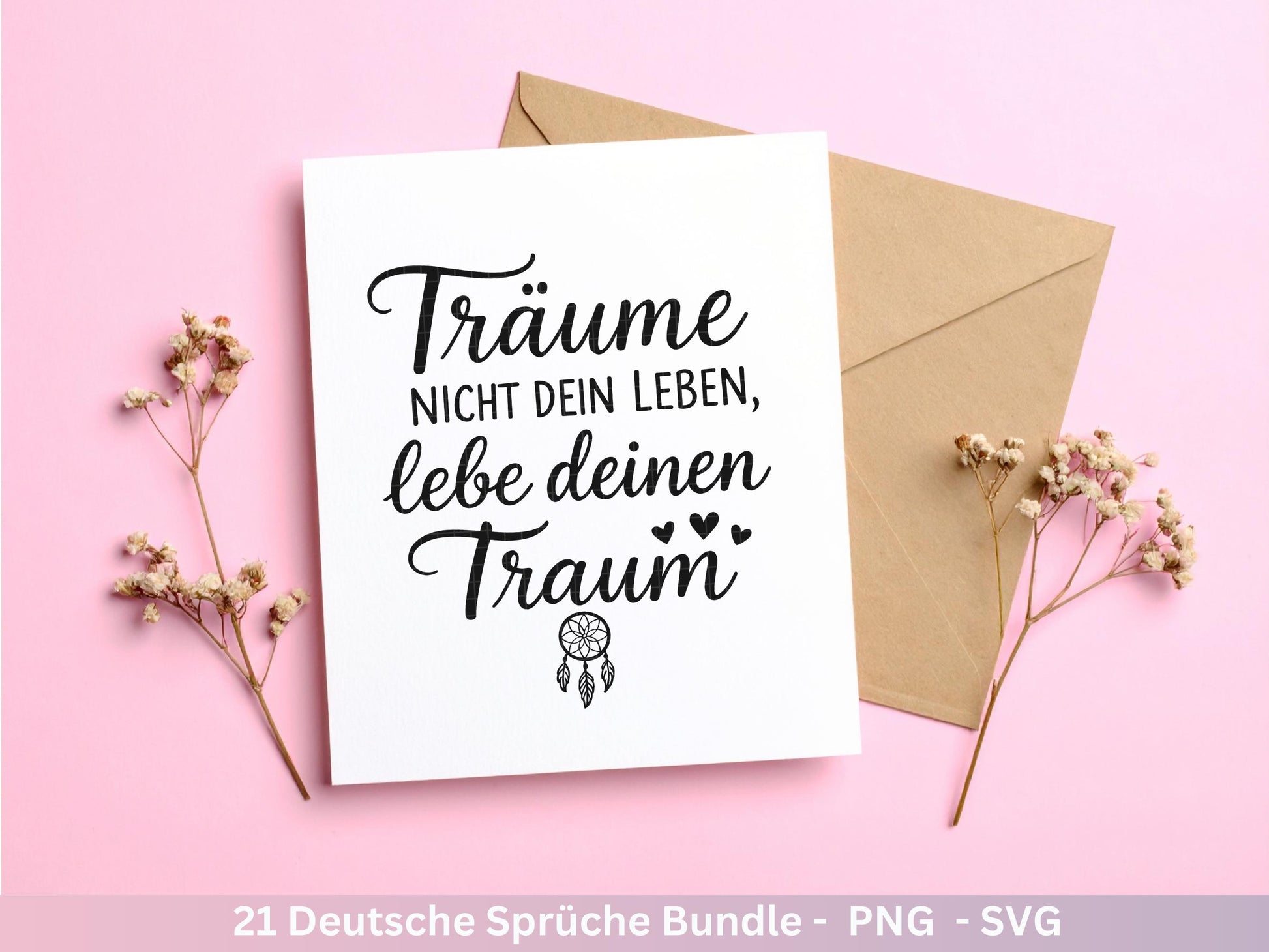 Deutsche Sprüche Plotterdatei – Positive Sprüche SVG | Inspirierende Zitate | Laserdatei Worte | Motivation Geschenk Freundin | Cricut