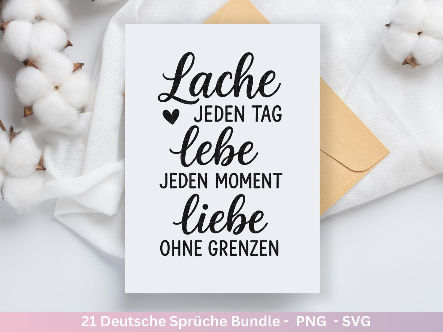 Deutsche Sprüche Plotterdatei – Positive Sprüche SVG | Inspirierende Zitate | Laserdatei Worte | Motivation Geschenk Freundin | Cricut
