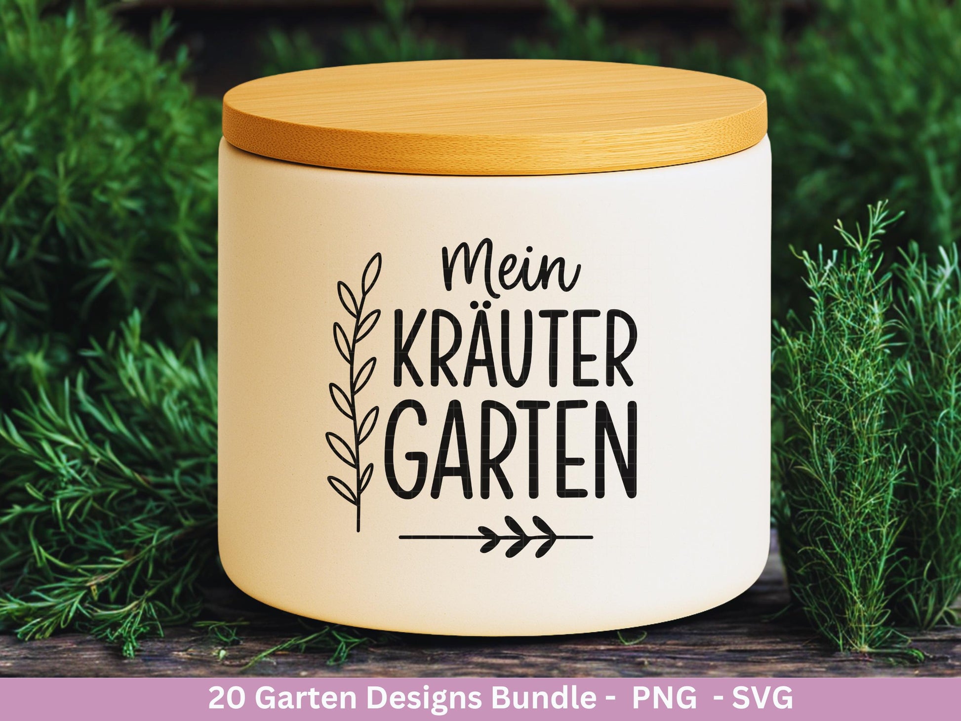 Garten Plotterdatei Bundle – Frühling SVG | Gartenliebe Sprüche | Kräuter Beet Schubkarre Gießkanne | Gartendeko Laserdatei | Cricut Datei