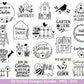 Garten Plotterdatei Bundle – Frühling SVG | Gartenliebe Sprüche Blumen & Gießkanne | Gartenglück Deko | Vogel Zaun Haus| Cricut Laserdatei