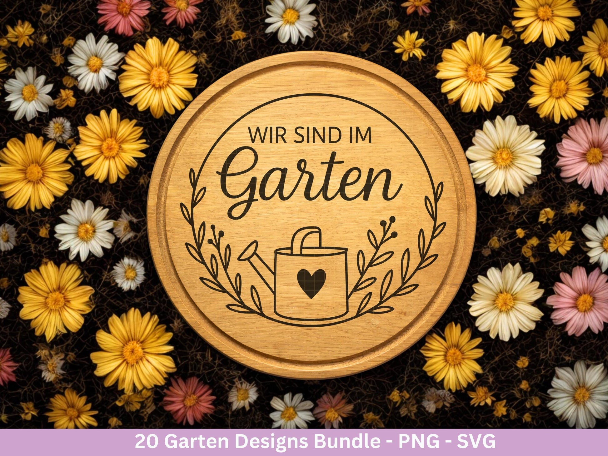 Garten Plotterdatei Bundle – Frühling SVG | Gartenliebe Sprüche Blumen & Gießkanne | Gartenglück Deko | Vogel Zaun Haus| Cricut Laserdatei