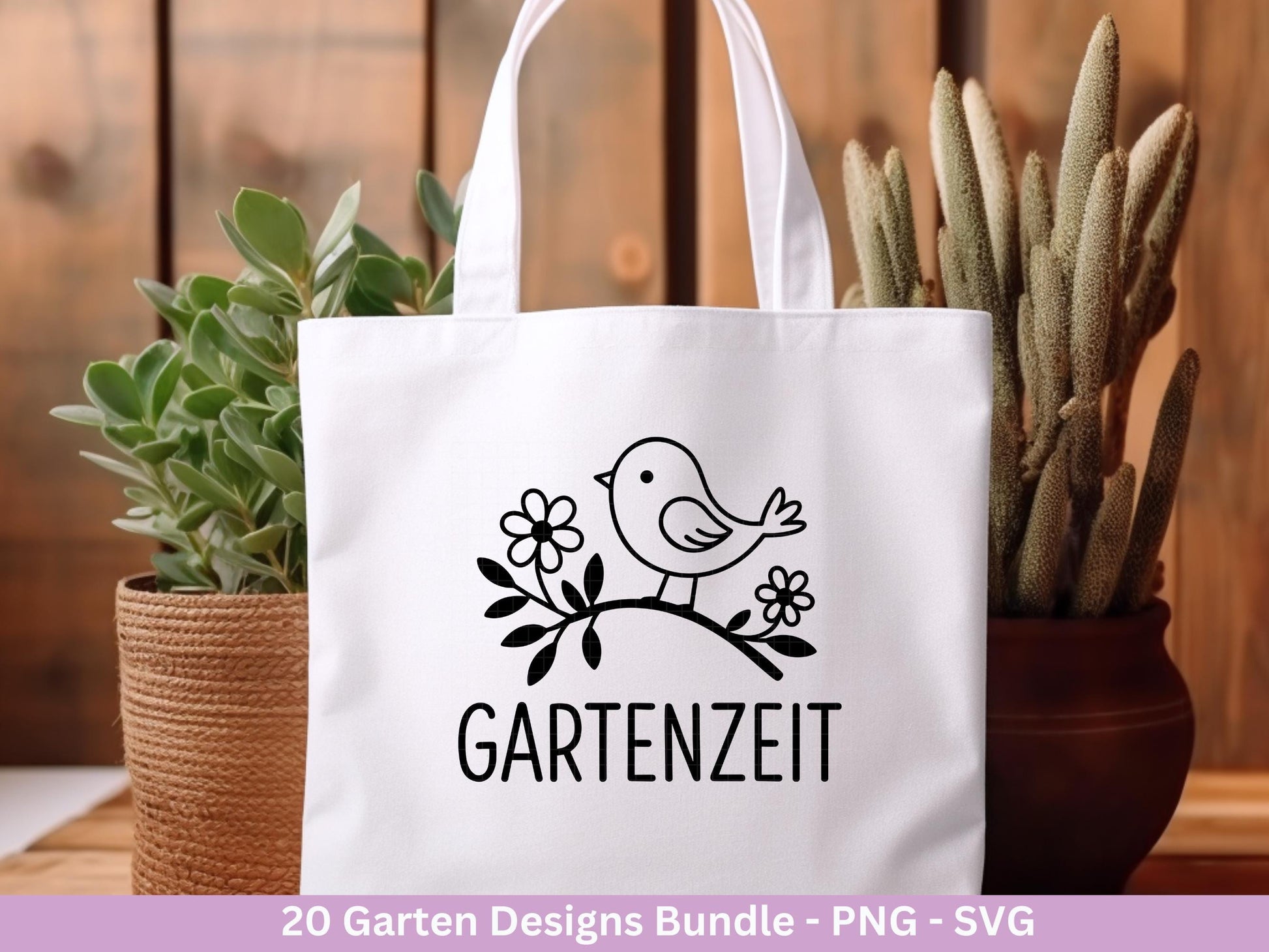 Garten Plotterdatei Bundle – Frühling SVG | Gartenliebe Sprüche Blumen & Gießkanne | Gartenglück Deko | Vogel Zaun Haus| Cricut Laserdatei