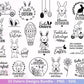 Deutsche Oster SVG Bundle – Frohe Ostern Sprüche & süße Hasen | Ostergrüße Plotterdatei | Cricut Silhouette Datei | Laserdatei Ostern